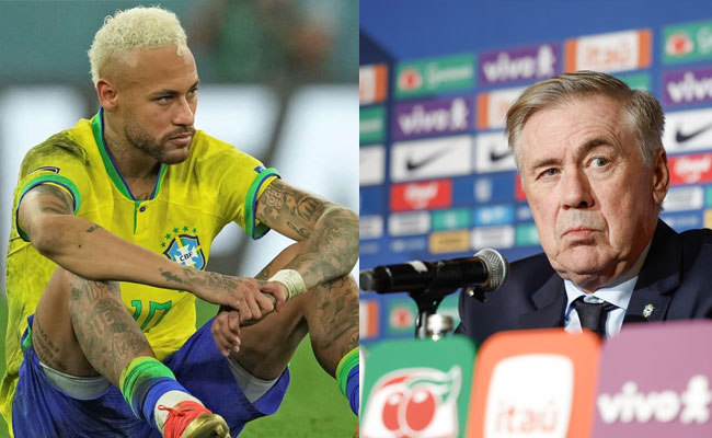 Brazil's Ancelotti raises doubts about whether Neymar will reach the 2026 World Cup