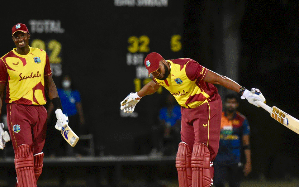 Pollard hits six sixes in an over as Windies beat Sri Lanka