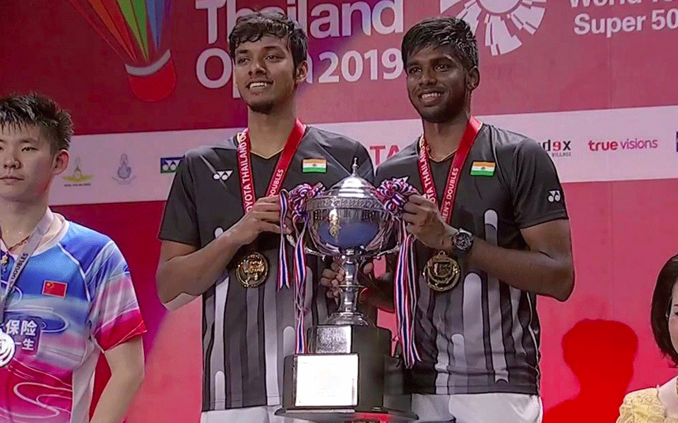 Rankireddy-Shetty become first Indian pair to win BWF Super 500 tourney at Thailand Open