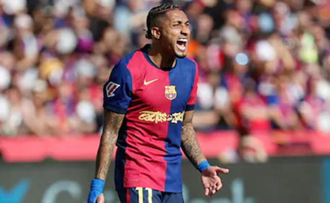 Raphinha apologizes for gesture toward Atletico fans after Barcelona's Champions League elimination