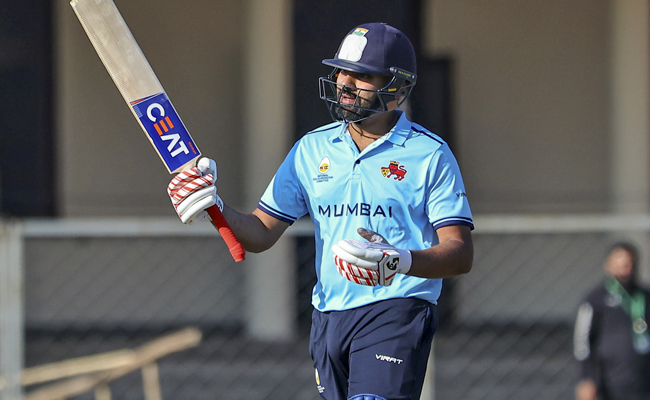 Dazzling Rohit Sharma hits 155 as Mumbai decimate Sikkim by 8 wickets
