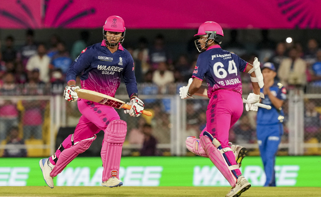 RR amass 150/3 against MI in rain-truncated game