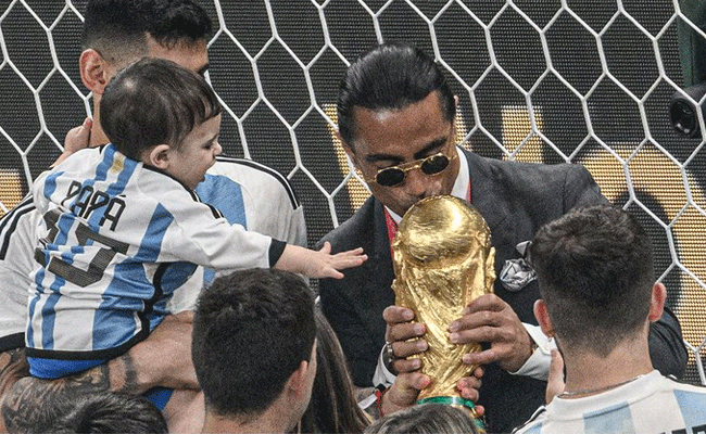 Salt Bae holds soccer World Cup trophy on field: FIFA to take action against breach in protocol