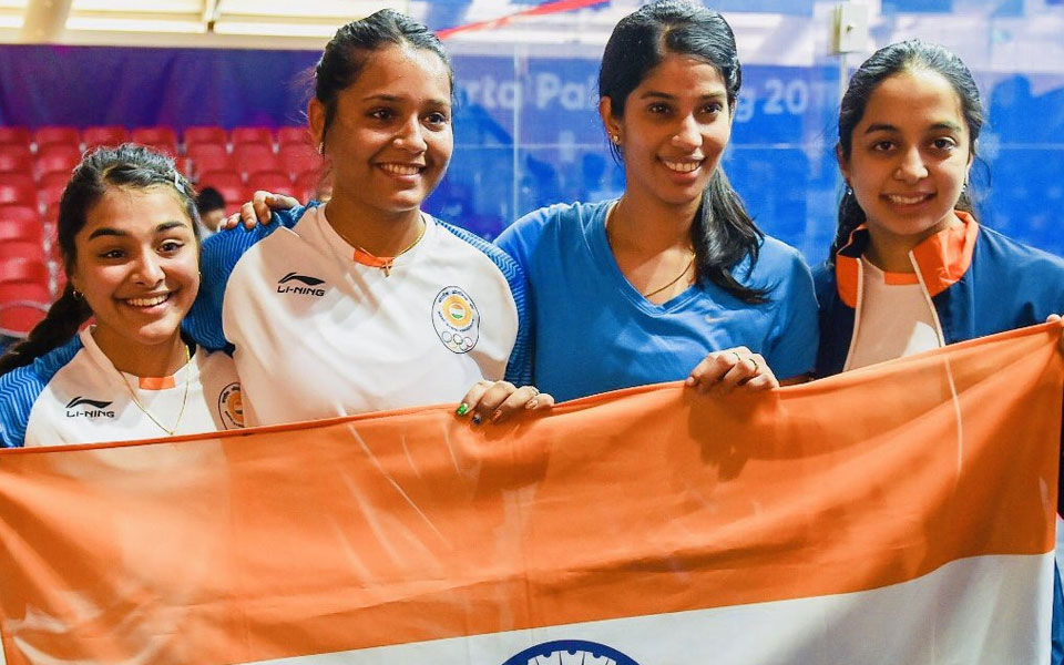 Asiad 2018 : India's women's squash team loses in final