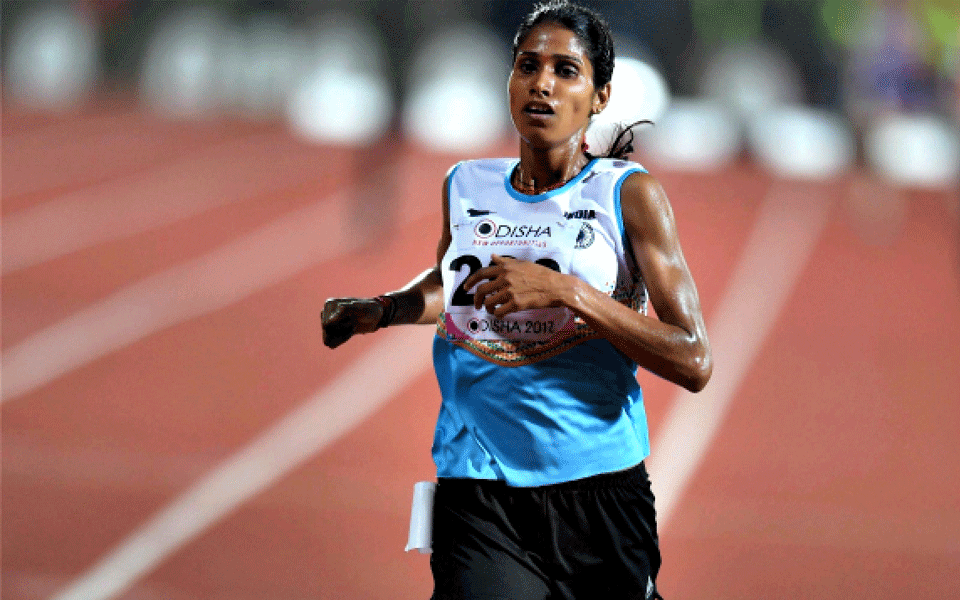 Sudha clinches silver in 3000m steeplechase