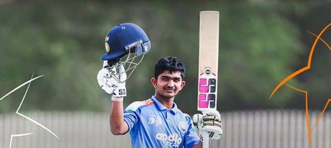 Abhigyan Kundu hits 209 not out for first-ever double ton in Youth ODIs for India