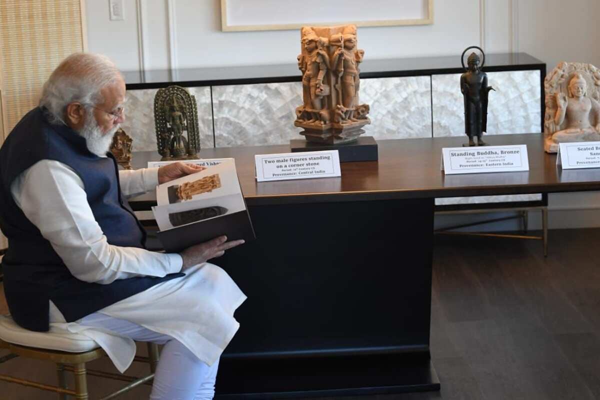PM Modi to bring back 157 artefacts, antiquities handed over by US
