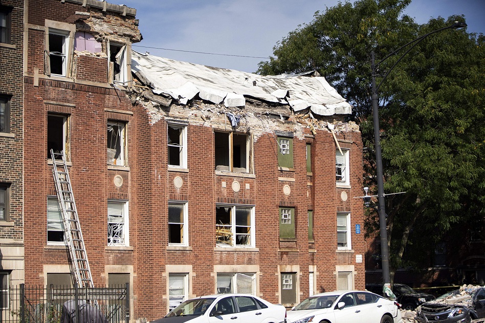 Как сейчас выглядит здание 8 injured in Chicago apartment building explosion