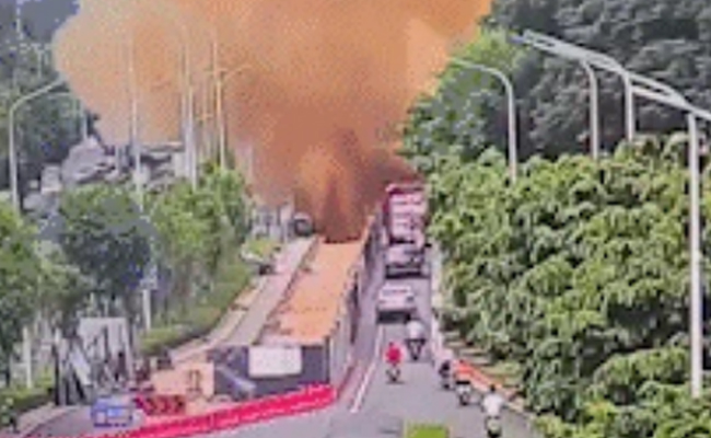 Watch: Sewage pipe explosion in China sends human excreta soaring 33 feet, drenches commuters