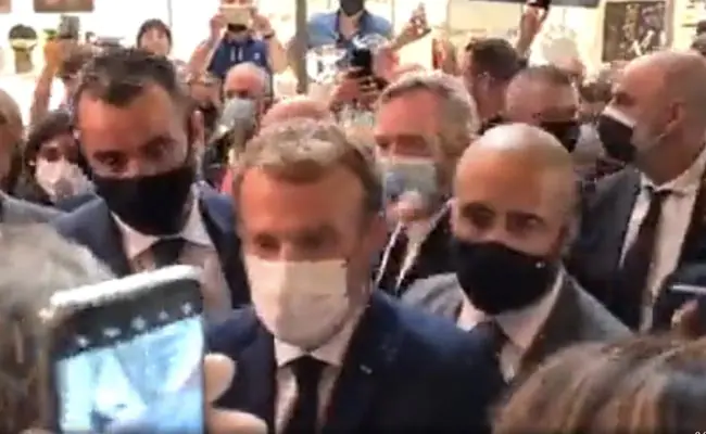 Egg thrown at French President Emmanuel Macron during food trade fair