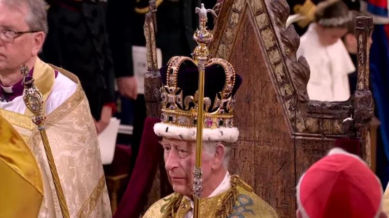 Charles III crowned King of UK with the Imperial State crown at historic ceremony