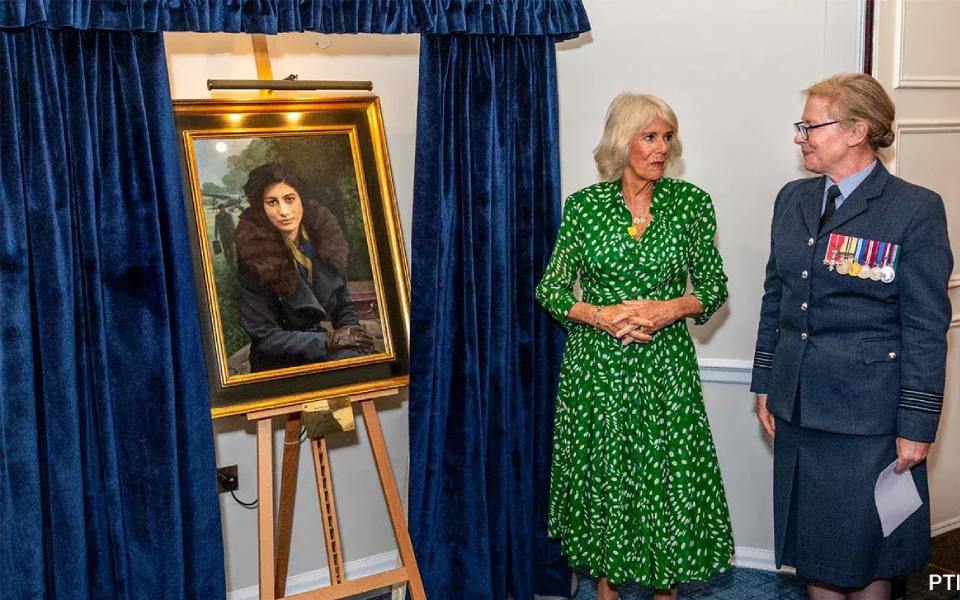 Queen Camilla unveils portrait of British Indian spy Noor Inayat Khan in London