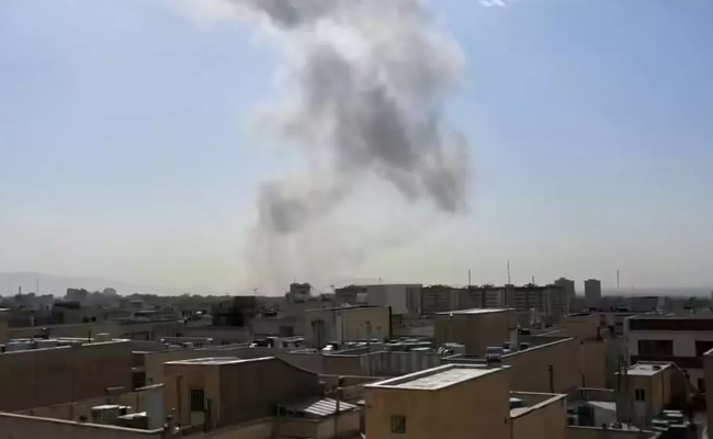 Iran state TV says it was hit in strikes amid war escalation