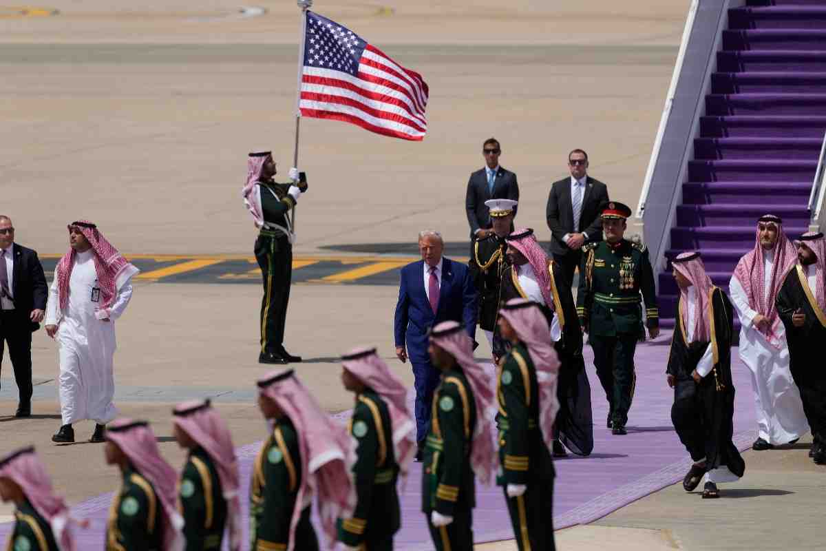 Saudi crown prince welcomes Trump to kingdom as US leader begins four-day Middle East tour