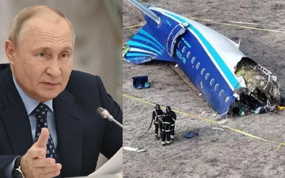 Putin apologises to Azerbaijani leader for 'tragic incident' involving crashed Azerbaijani plane