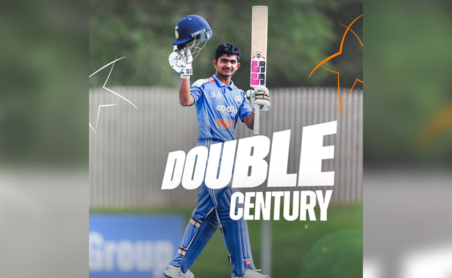 Abhigyan Kundu hits 209 not out for first-ever double ton in Youth ODIs for India