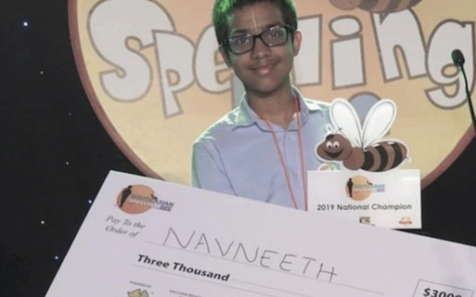 Indian-American teen wins 2019 South Asian Spelling Bee contest