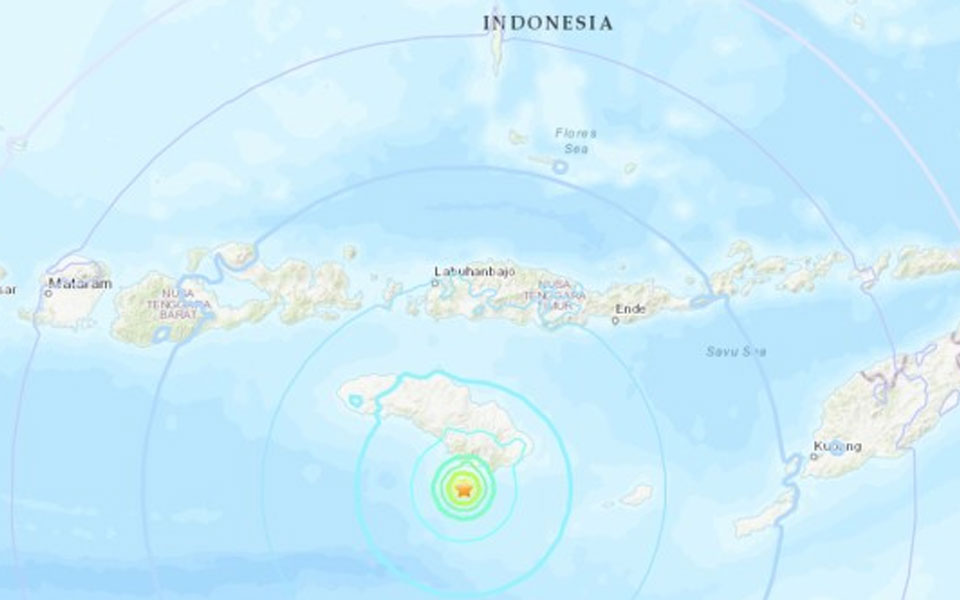 6-magnitude quake strikes Indonesian island