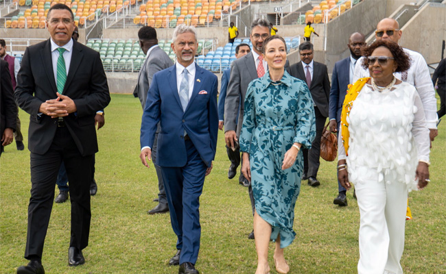 EAM Jaishankar meets Jamaican PM, gifts over 10 BHISHM Cubes