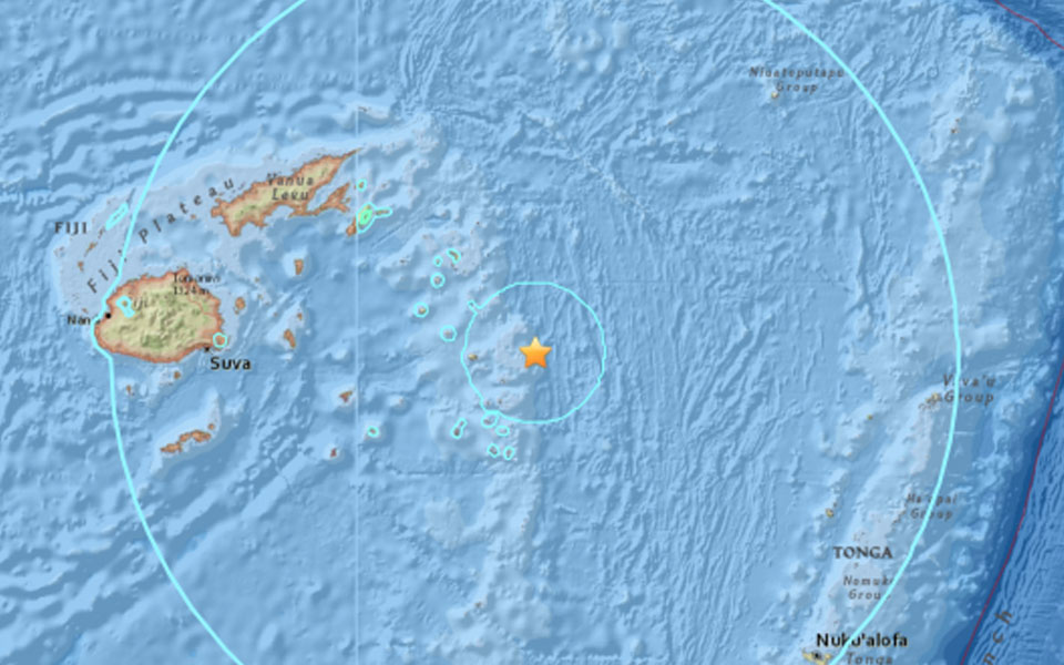 8.2-magnitude quake strikes off Fiji