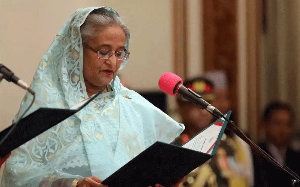 Sheikh Hasina takes oath as Bangladesh PM for third consecutive term