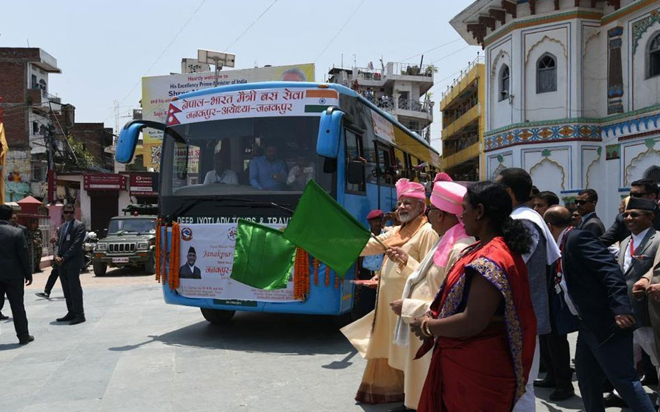 Modi inaugurates Janakpur-Ayodhya bus link, pledges Rs 100 crore aid