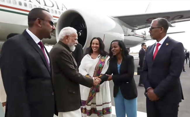 PM Modi arrives in Ethiopia on second leg of three-nation tour