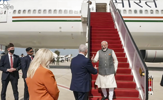 PM Modi receives red carpet welcome as he begins 2-day visit to Israel