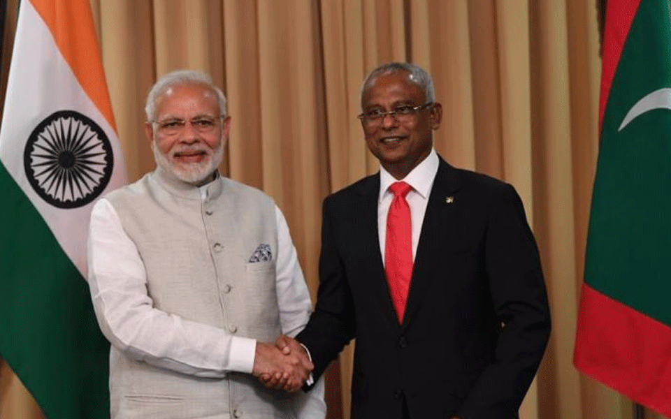 India looks forward to working with new Maldivian Prez Solih to strengthen bilateral ties: PM Modi