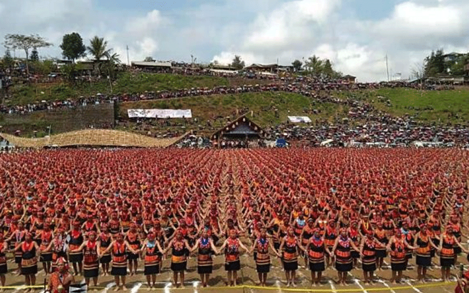 Guinness record created for largest traditional Konyak dance