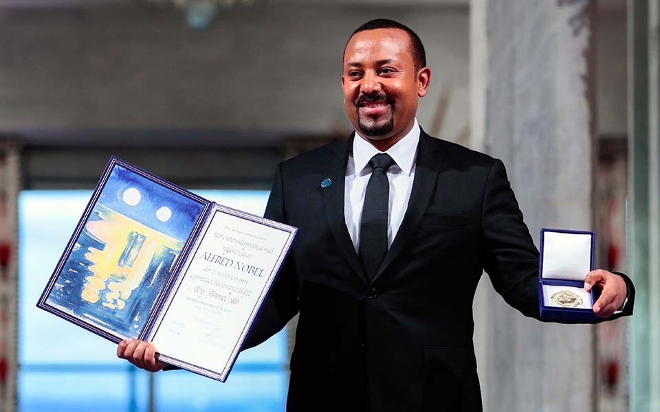 43-year-old Ethiopian PM Abiy Ahmed collects Nobel Peace Prize, urges unity against hatred