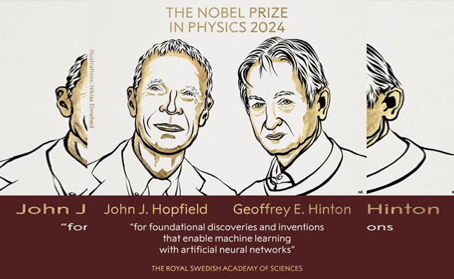 Nobel Prize in physics awarded to two scientists for discoveries that enable machine learning