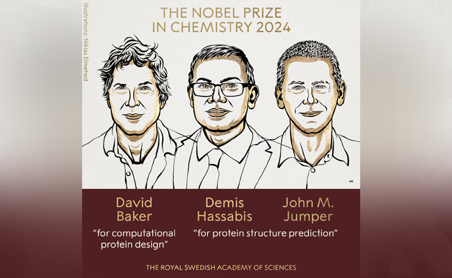 Nobel Prize in chemistry awarded to David Baker, Demis Hassabis and John Jumper for work on proteins