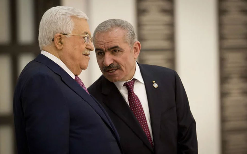 Palestinian president Mahmoud Abbas swears in new government