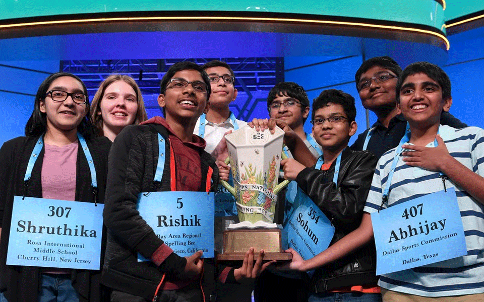 Record 7 Indian-origin students, 1 American win US National Spelling Bee
