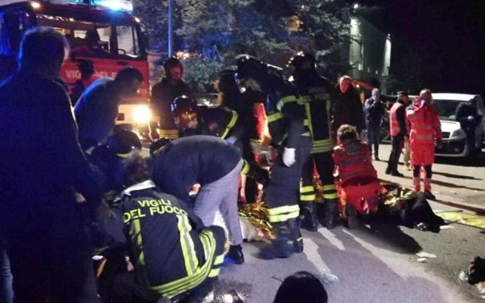 Six dead, dozens hurt in stampede at Italian nightclub