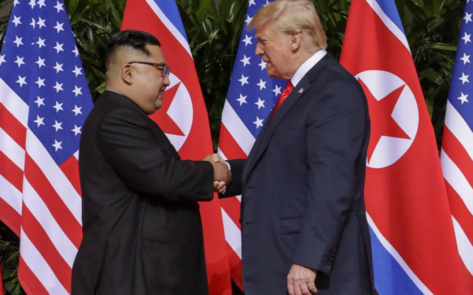 Trump, Kim meet, begin historic summit in Singapore