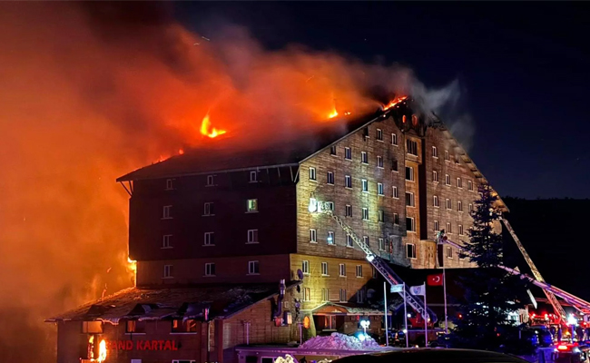 At least 76 people killed in hotel fire at ski resort in northwestern Turkiye