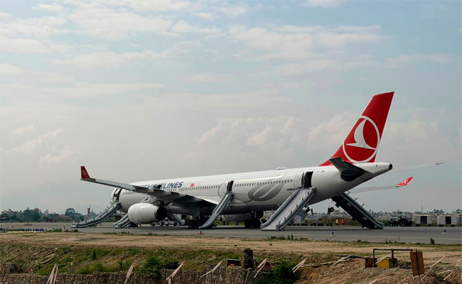 Turkish Airlines plane catches fire while landing in Kathmandu, all safe