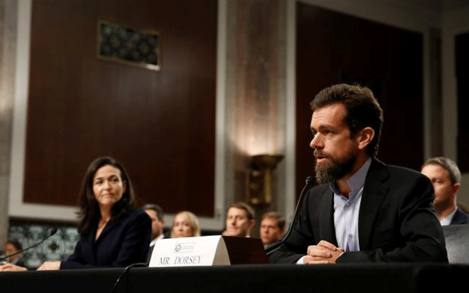 US lawmakers grill Twitter CEO, Facebook's Sandberg