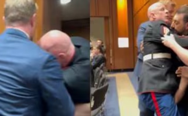 Watch: Former US Marine’s arm broke while protesting against war in Iran