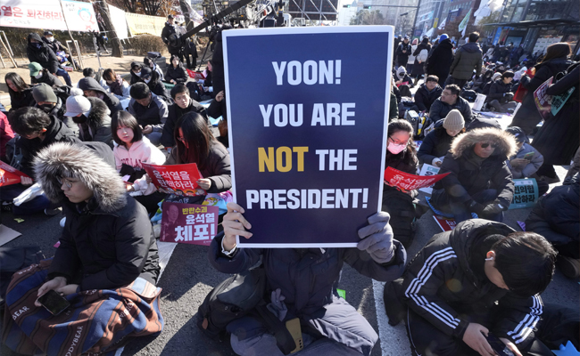 Political strife erupts over South Korean court as it is set to determine fate of impeached Yoon